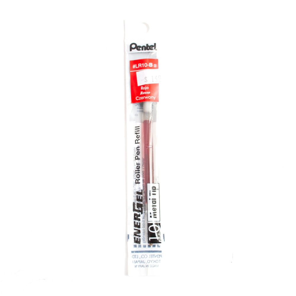 Pentel, Gel, Pen, Refill, 1mm, Red